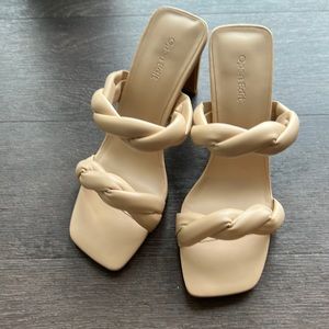 Open Edit Remmy Twist Sandal in Beige